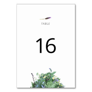 Botanical Wedding Table Number Card テーブルナンバー