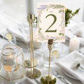 Botanical Wedding Table Number Card テーブルナンバー