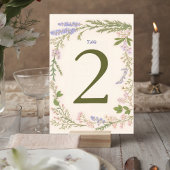 Botanical Wedding Table Number Card テーブルナンバー