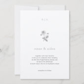 Botanical Weding Invite, 結婚's 招待状 (正面)