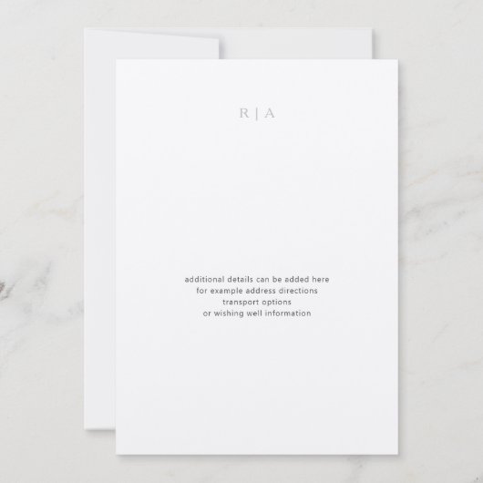 Botanical Weding Invite, 結婚's 招待状 (裏面)