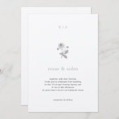 Botanical Weding Invite, 結婚's 招待状 (正面/裏面)