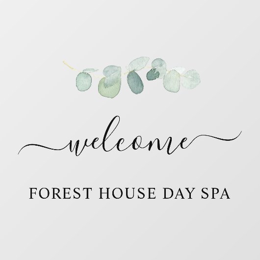 Botanical Welcomeスクリエレガントプト ウィンドウサイン (シート)