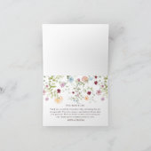 Botanical Wildflower Garden Wedding Thank You サンキューカード (内部)