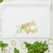 Botanical wildflower, globemallow tea towel キッチンタオル (折り畳み)