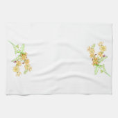 Botanical wildflower, globemallow tea towel キッチンタオル (横)