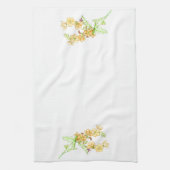 Botanical wildflower, globemallow tea towel キッチンタオル (縦)