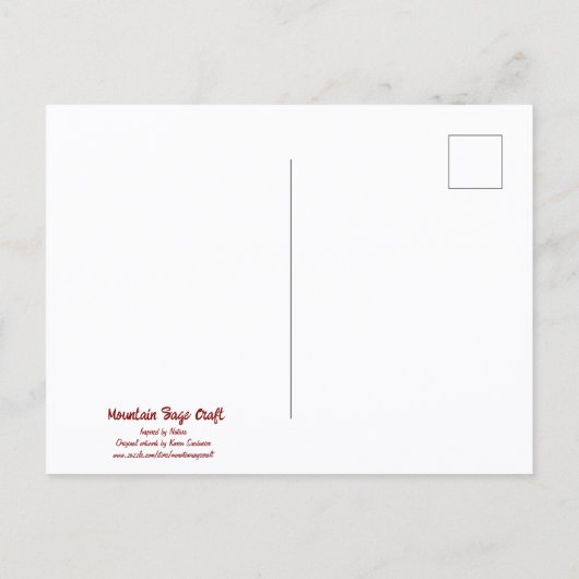 Botanical wildflower watercolor aster ポストカード (裏面)