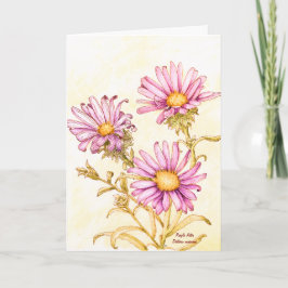 Botanical wildflower watercolor, blank inside カード