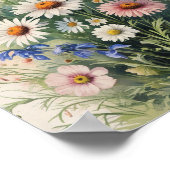 Botanical Wildflower Watercolor Poster – Motivatio ポスター (角)