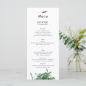 Botanical Wildflower Wedding Menu メニュー (スタンド正面)