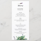 Botanical Wildflower Wedding Menu メニュー (正面)