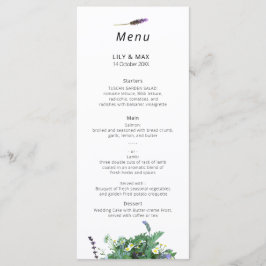 Botanical Wildflower Wedding Menu メニュー