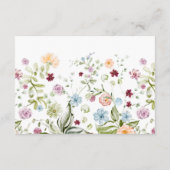 Botanical Wildflower Wedding RSVP Card エンクロージャーカード (裏面)