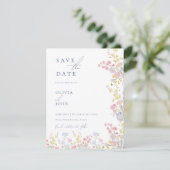 Botanical Wildflowers Wedding Save the Date 案内状 (スタンド正面)
