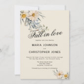 Botanical wilflowers garden秋イン結婚ラブ 招待状 (正面)