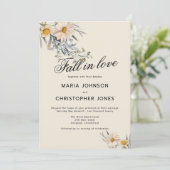 Botanical wilflowers garden秋イン結婚ラブ 招待状 (スタンド正面)