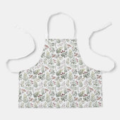 Botanical Winter Christmas Pattern Apron エプロン (正面)