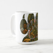 Botanical Wolf Paw Pine Forest Nature Mug コーヒーマグカップ (正面左)