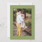 Botanical Wreath Earth Tone Wedding セーブザデート (裏面)