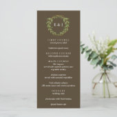 Botanical Wreath Earth Tone Wedding メニュー (スタンド正面)
