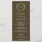 Botanical Wreath Earth Tone Wedding メニュー (正面)