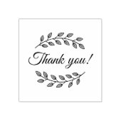 Botanical Wreath Top Bottom Thank You ラバースタンプ (インプリント)