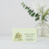 BotanicalLightGreen HolisticWellness Appointment& 名刺 (スタンド正面)