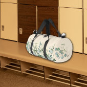 Botanicals Green Leafy Custom Name Monogram ダッフルバッグ