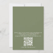 Botanicals Greenery Rustic Vintage QR Code Wedding 招待状 (裏面)