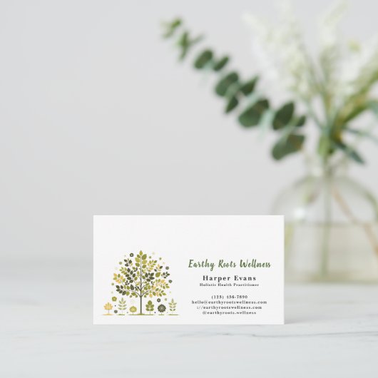 BotanicalTree White Holistic Wellness Appointment& 名刺 (スタンド正面)