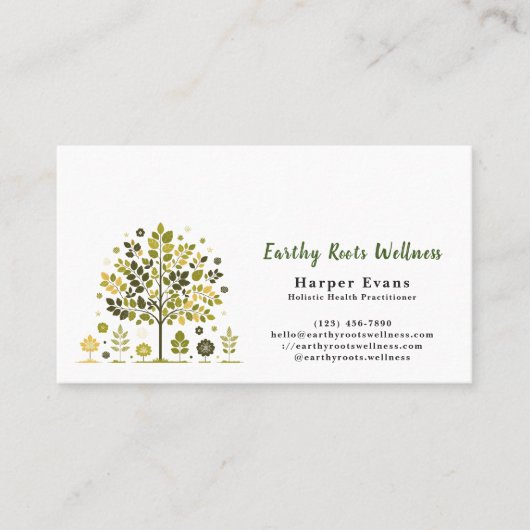 BotanicalTree White Holistic Wellness Appointment& 名刺 (正面)