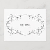 Botanische Bladeren Mooie Mama Moederdag Tekst ポストカード (正面)