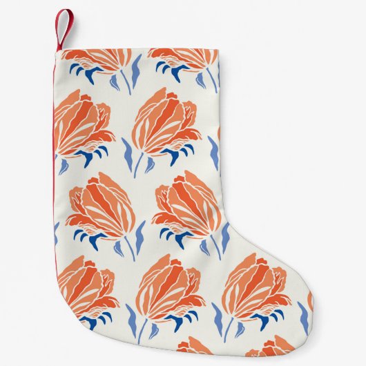 Botany Geometric Baroque Tulip Pattern. Seamless F スモールクリスマスストッキング (正面)