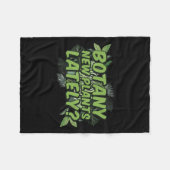 Botany New Plants Lately_ Funny Quote Spring Garde フリースブランケット (正面(横))