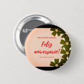 Botão Redondoのfelizのaniversario 缶バッジ (正面&裏面)