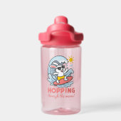Botella con conejito kawaii surfero para niños ウォーターボトル (背面)
