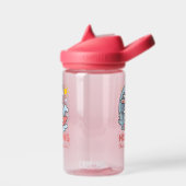 Botella con conejito kawaii surfero para niños ウォーターボトル (左面)