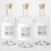 botella con tazas リキュールボトルラベル (ボトル)