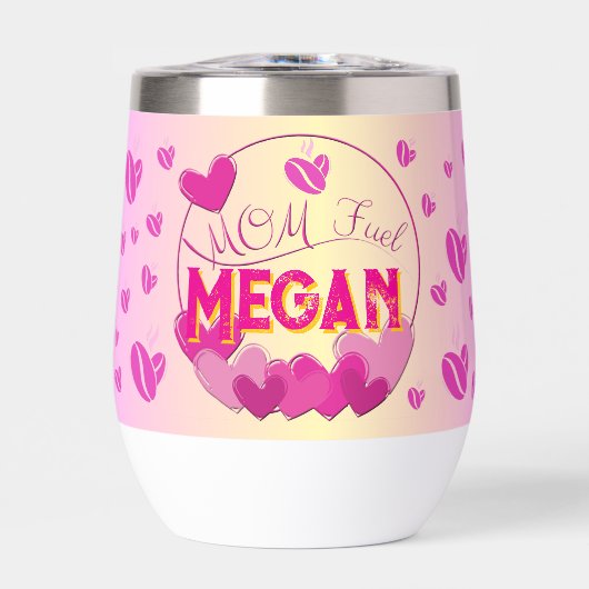 Botella de agua Mom Fuel coffee editable (正面)