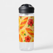 Botella de agua tablas de surf con flores ウォーターボトル (正面)