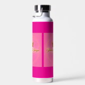 botella personalizada color rosa ウォーターボトル (右面)