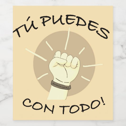 botella vino tu puedes  ワインラベル (シングルラベル)