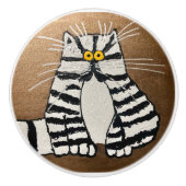 Botero's Cat Ceramic Knob セラミックノブ (正面)