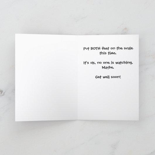 Both Feet Scale Get Well Card  SCB-2 カード (内部)