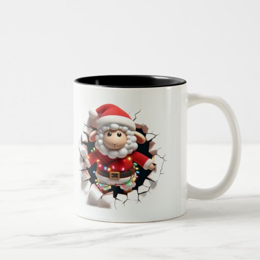 Both Side 3D Christmas | Merry Christmas Mug ツートーンマグカップ (右)