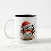 Both Side 3D Christmas | Merry Christmas Mug ツートーンマグカップ (左)