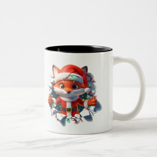 Both Side 3D Christmas | Merry Christmas Mug ツートーンマグカップ (右)