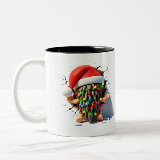 Both Side 3D Christmas | Merry Christmas Mug ツートーンマグカップ (左)