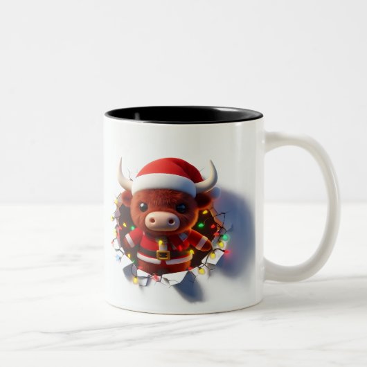 Both Side 3D Christmas | Merry Christmas Mug ツートーンマグカップ (右)